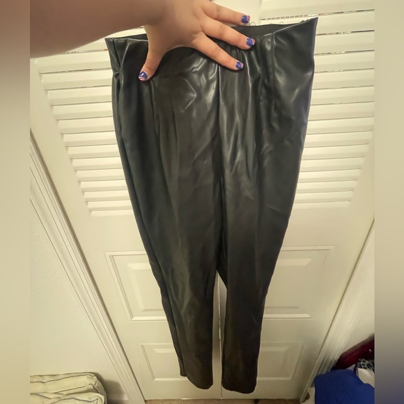 Faux Black Leather Pants - Picture 5 of 5